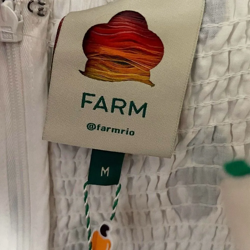 FARM Rio Cross Stitch Coconut Embroidered Midi Dress NWT - Image 6