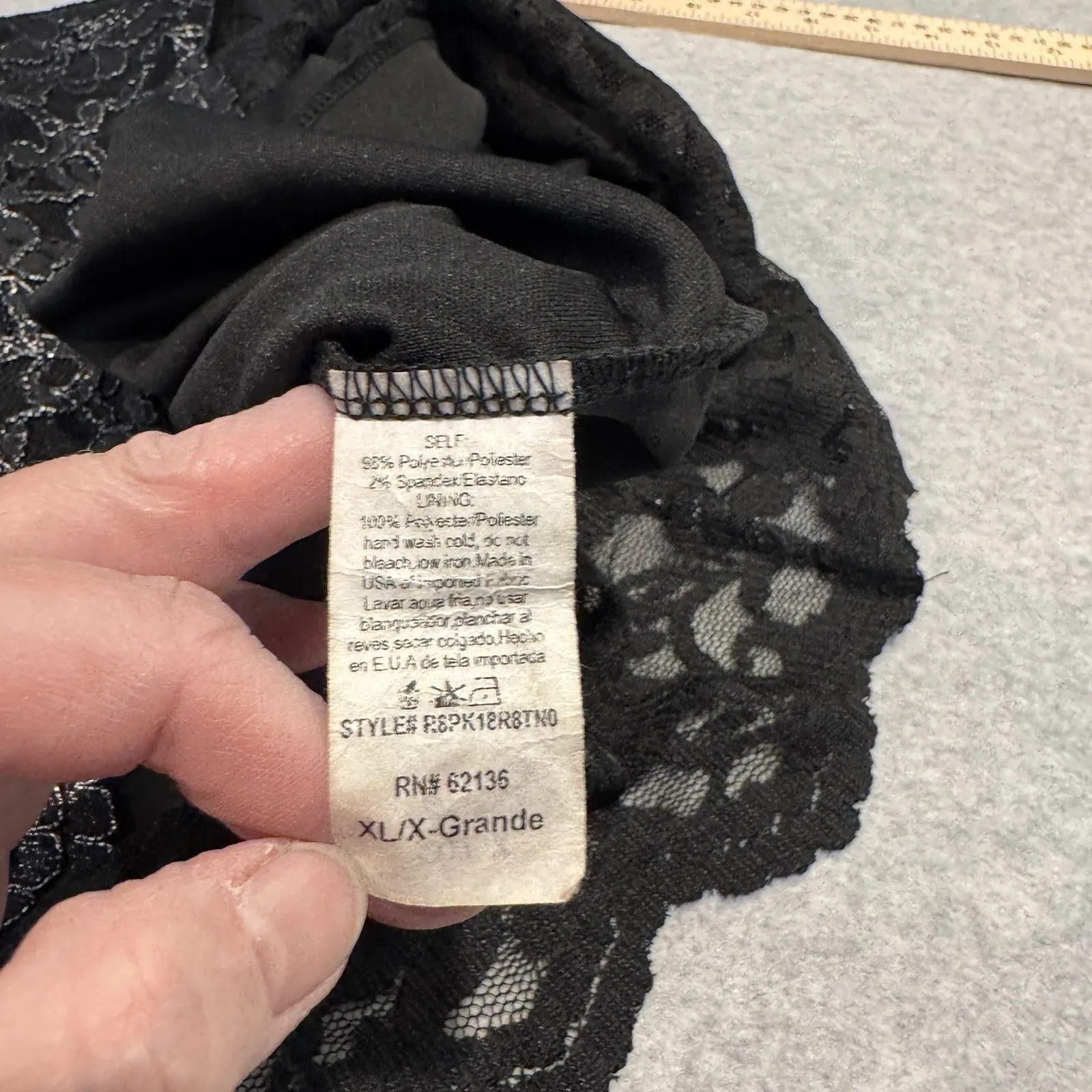 Vintage Y2K G by Guess Dress Womens XL Floral Crochet Overlay Whimsigoth Witchy - Image 11