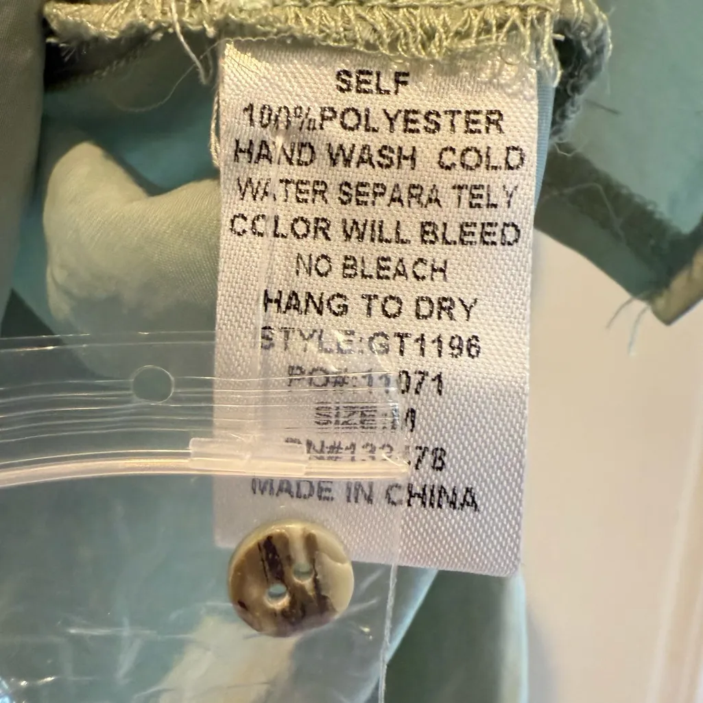 Glam Marci V-Neck Pullover Tunic‎ 3/4 Sleeves Mint Green Size Medium NWT - Image 6