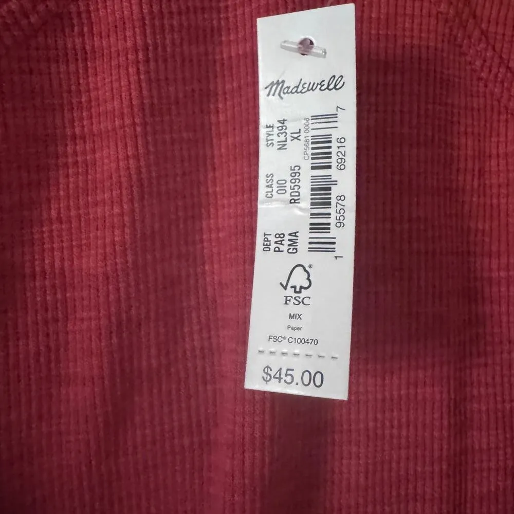 Madewell Women's Ribbed Deep V Bodysuit - XL, NWT ($45 Retail) tank - Image 4