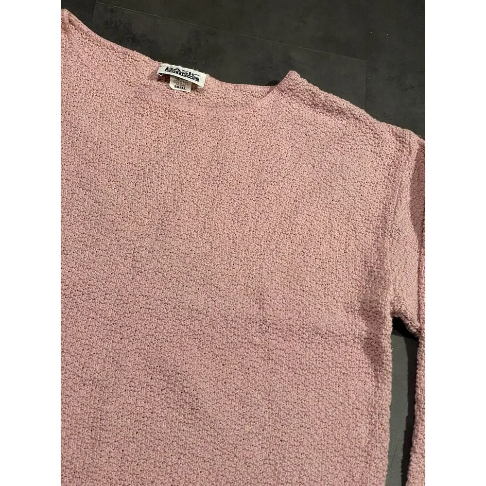 Basic Editions Womens Sweater Pink Size S Long Sleeve Pull Over‎ D - Image 2