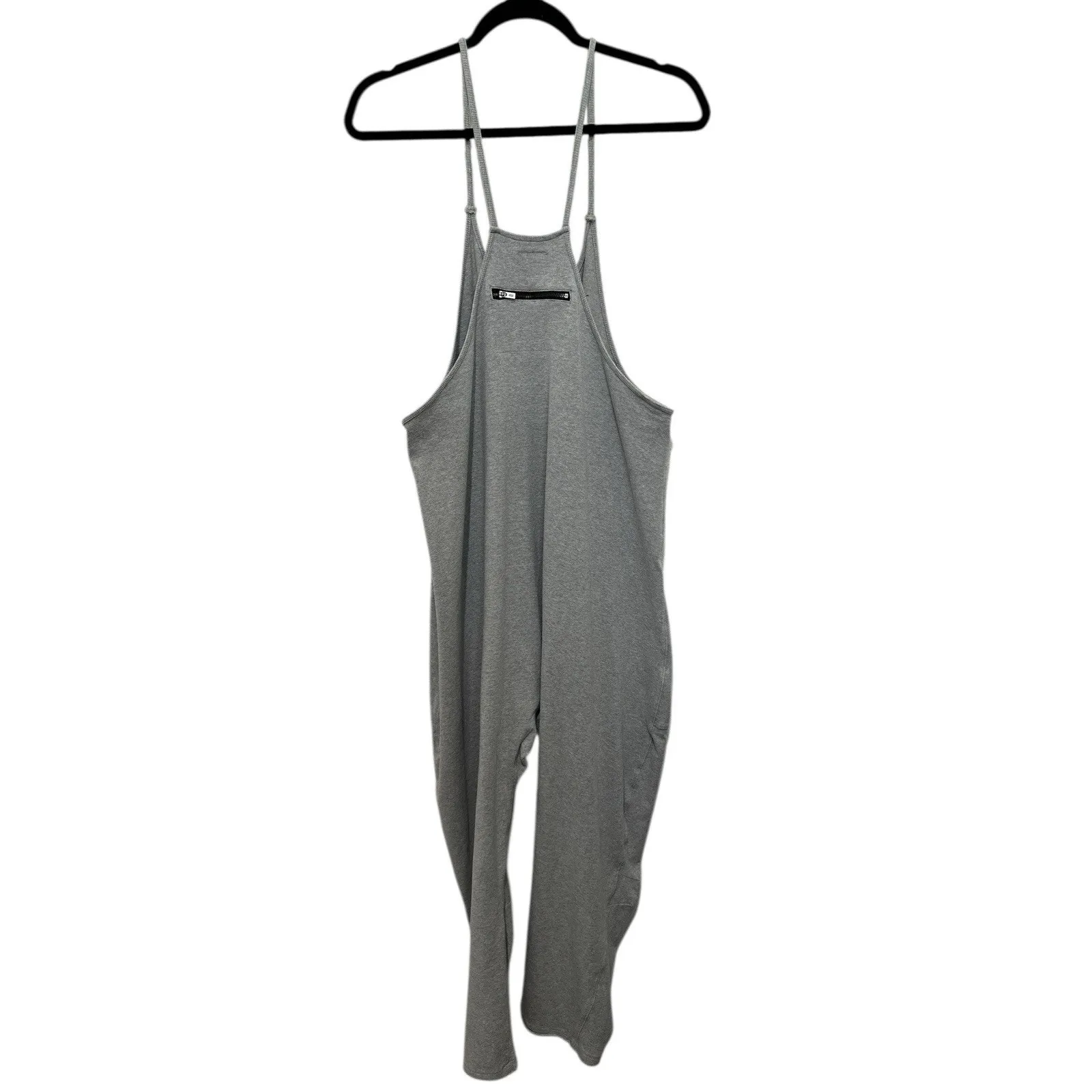 Free People Movement Womens Hot Shot Jumpsuit Racerback Gray Large - Image 2