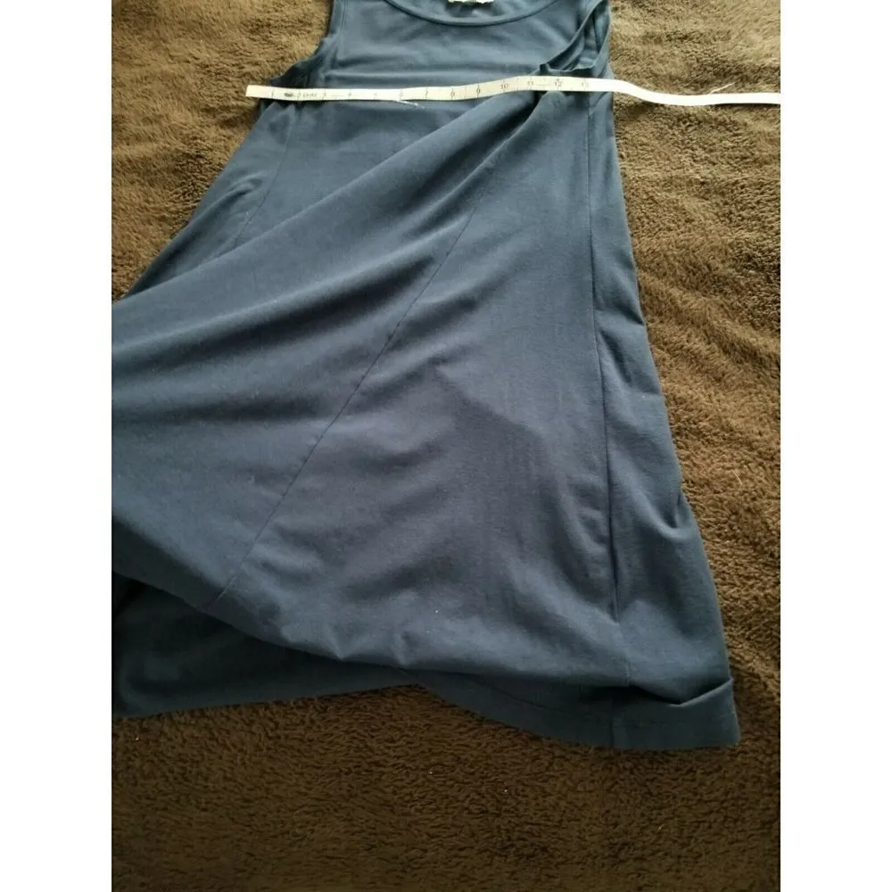 Ann Taylor Loft Outlet A-Line Sleeveless Stretch Rayon Navy Blue Tank Dress XSP - Image 5