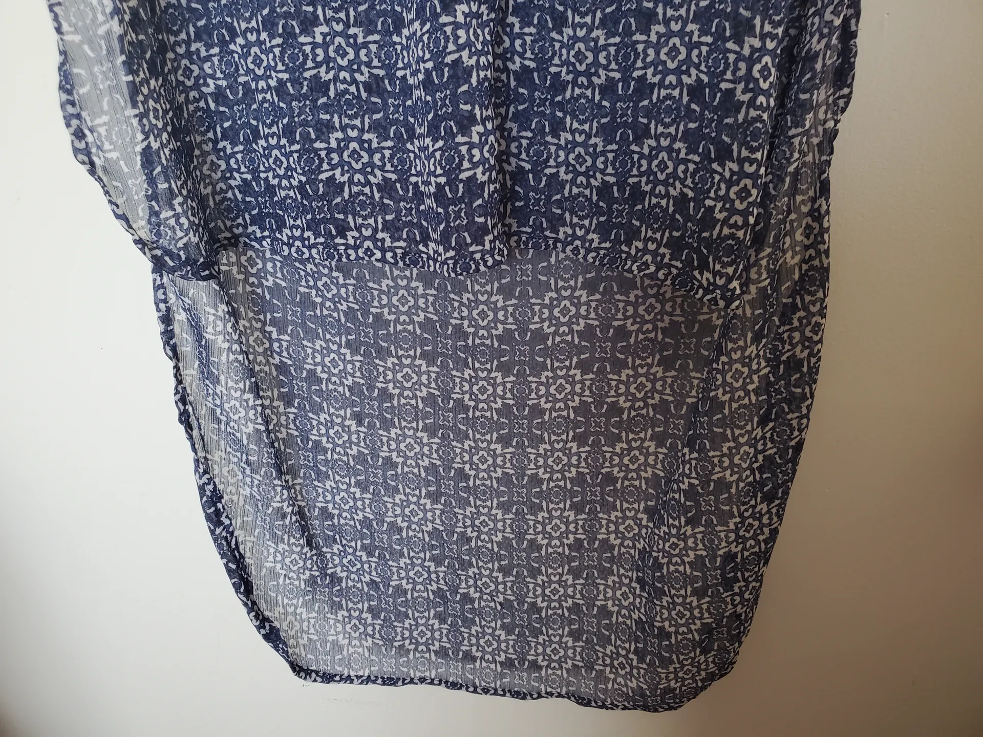 Knox Rose  Women's Size Small Blue Sleeveless Sheer High Low Dress - Image 6