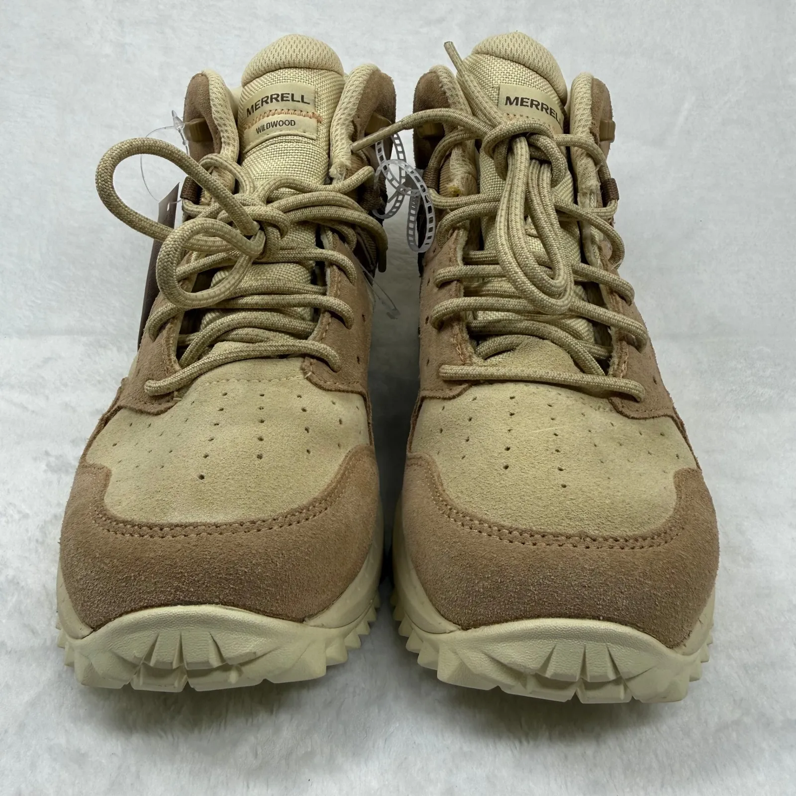 Merrell Women Size 9 Moab 3 Mid Waterproof Hiking Boots Tan Suede Leather - Image 11