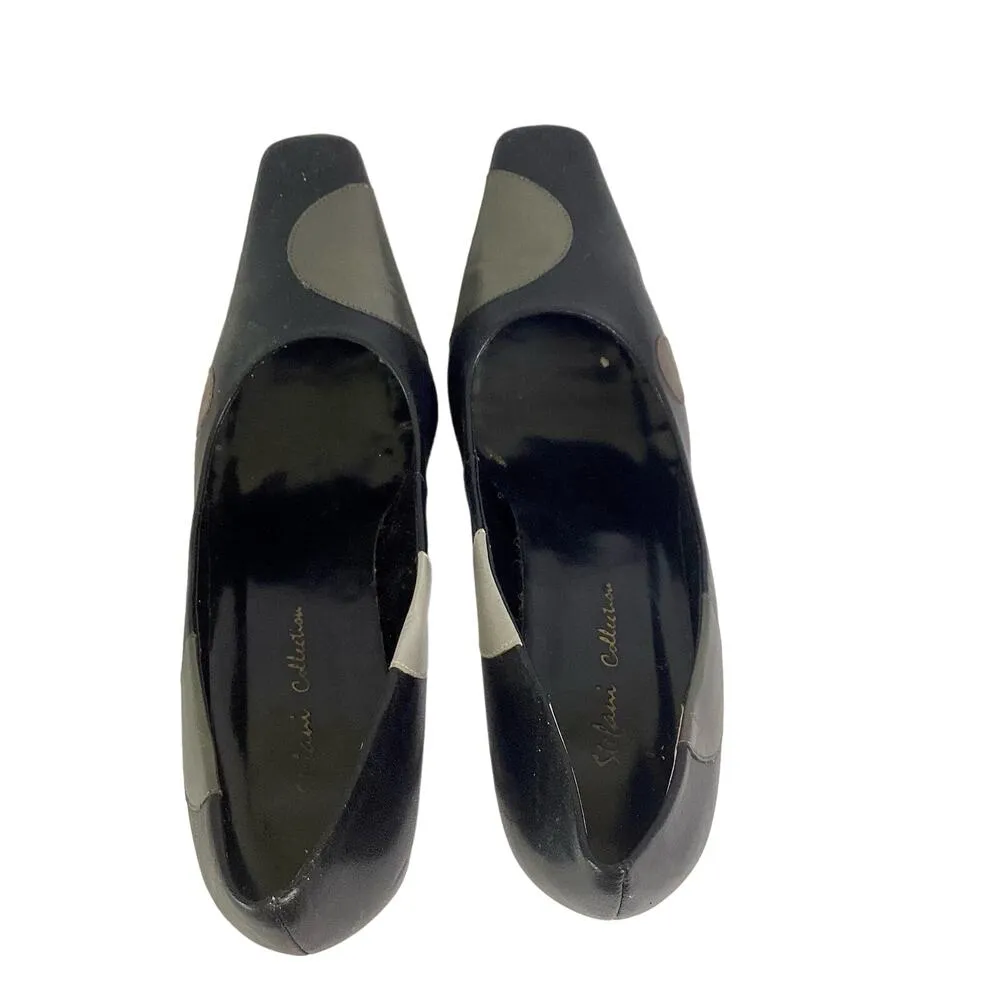 Stefani Collection Polka Dot Pumps Black Size 7.5 - Image 5