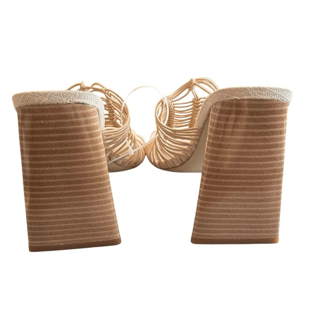 NWT Sam Edelman Laurette Almond Lattice Square Toe Block Heel Sandals - Image 4