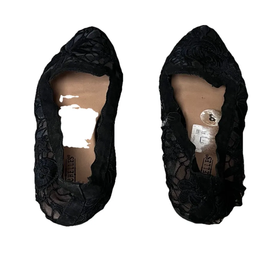 Seychelles Black Lace Mesh Ballet Flats Women’s 8 Goth Fairy Grunge Preppy - Image 6