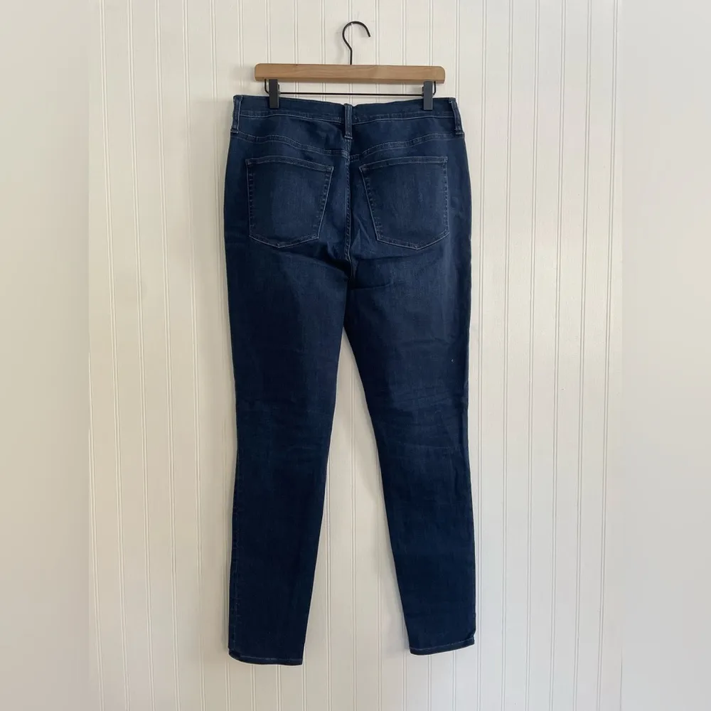 J. CREW Mid-Rise 9” Toothpick Button Fly Skinny Jeans Dark Wash Denim Size 32T - Image 4