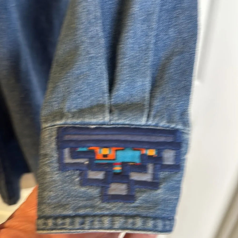 Vintage Sun Belt denim shirt small Blue - Image 4