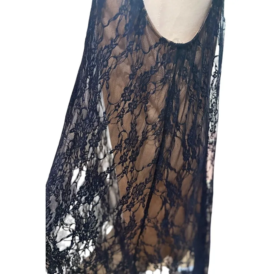 Love Squared Navy/Nude Lace Hi Lo Halter Neck Cocktail Dress Size 1X NWT - Image 5