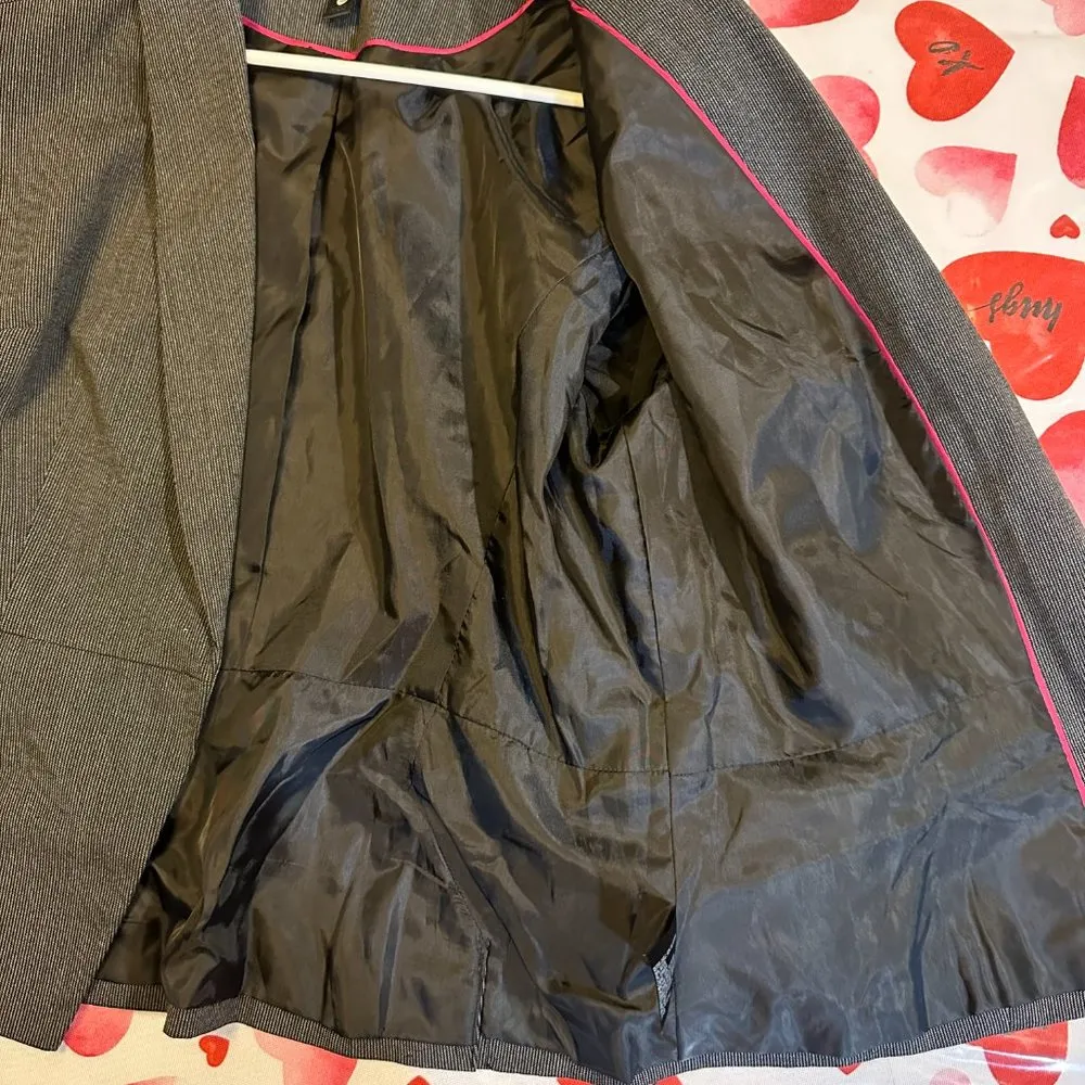 Worthington Stripped Charcoal Grey Blazer - Image 5