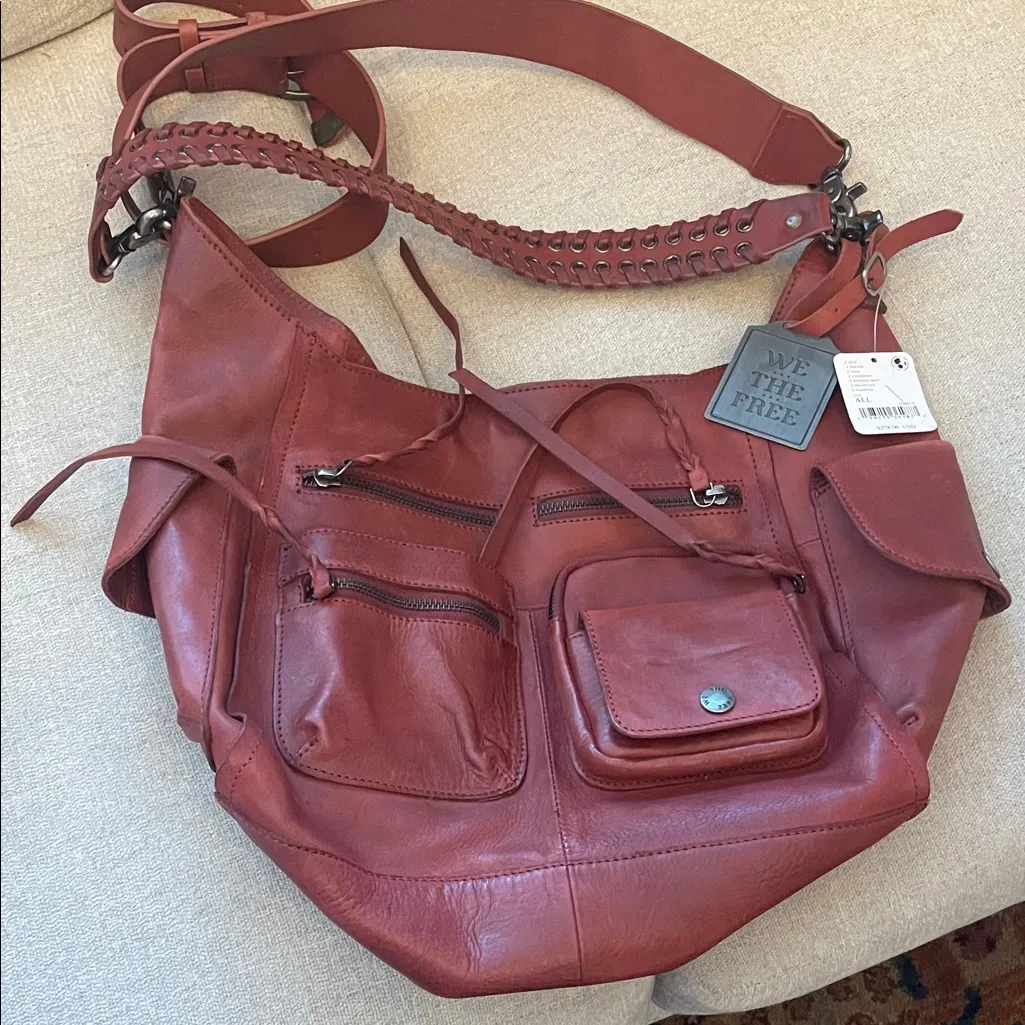 Free People Ledger Bag in Crimson - Image 5