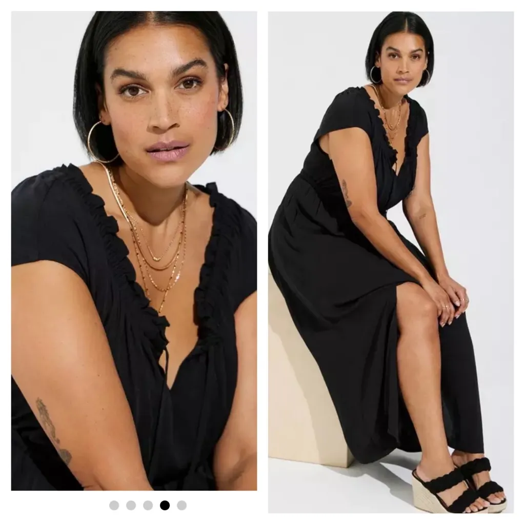 Torrid Maxi Textured Woven Double Slit Dress - Image 10