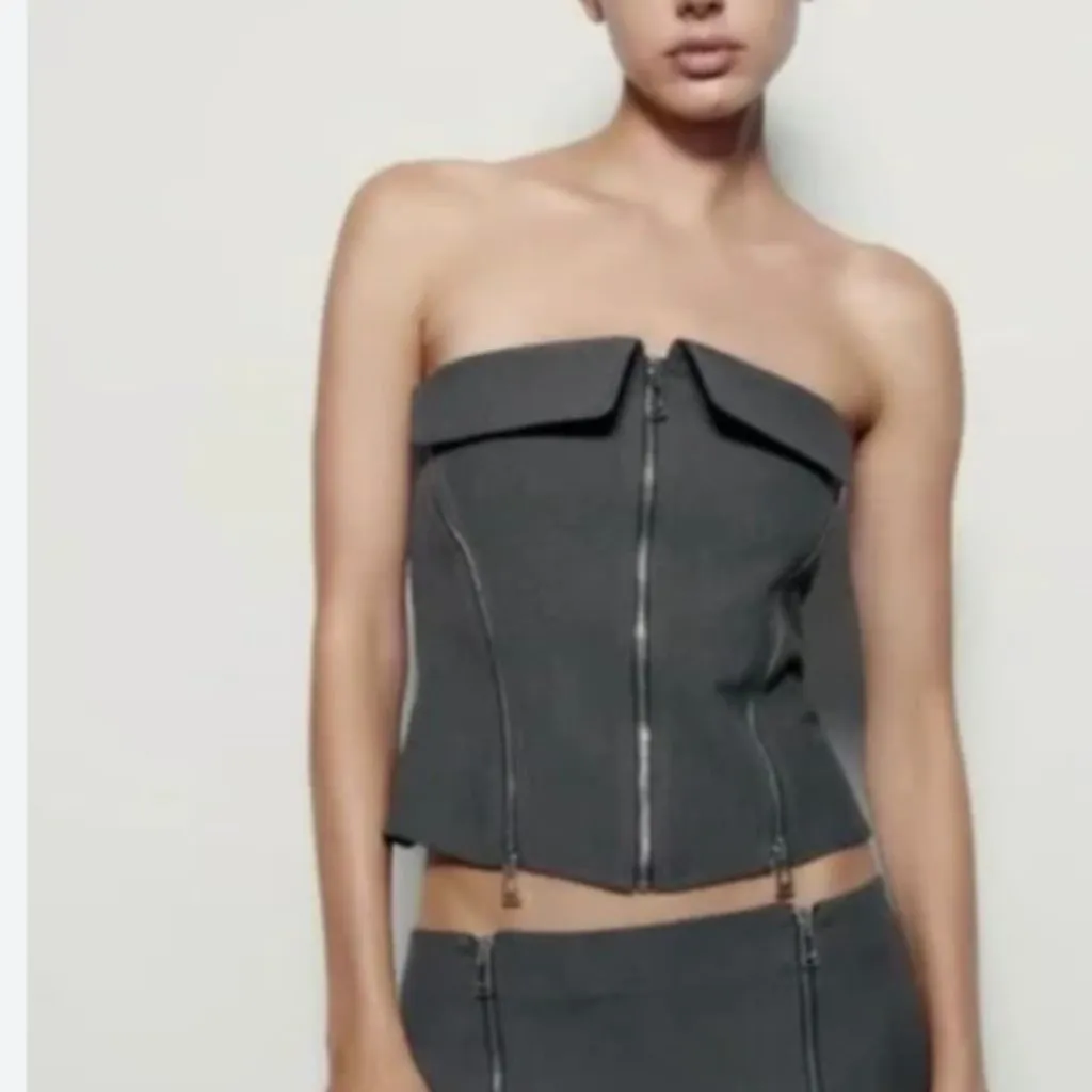 NWOT ZARA ZW COLLECTION BUSTIER TOP 8233/486 Bloggers Fave Small - Image 4