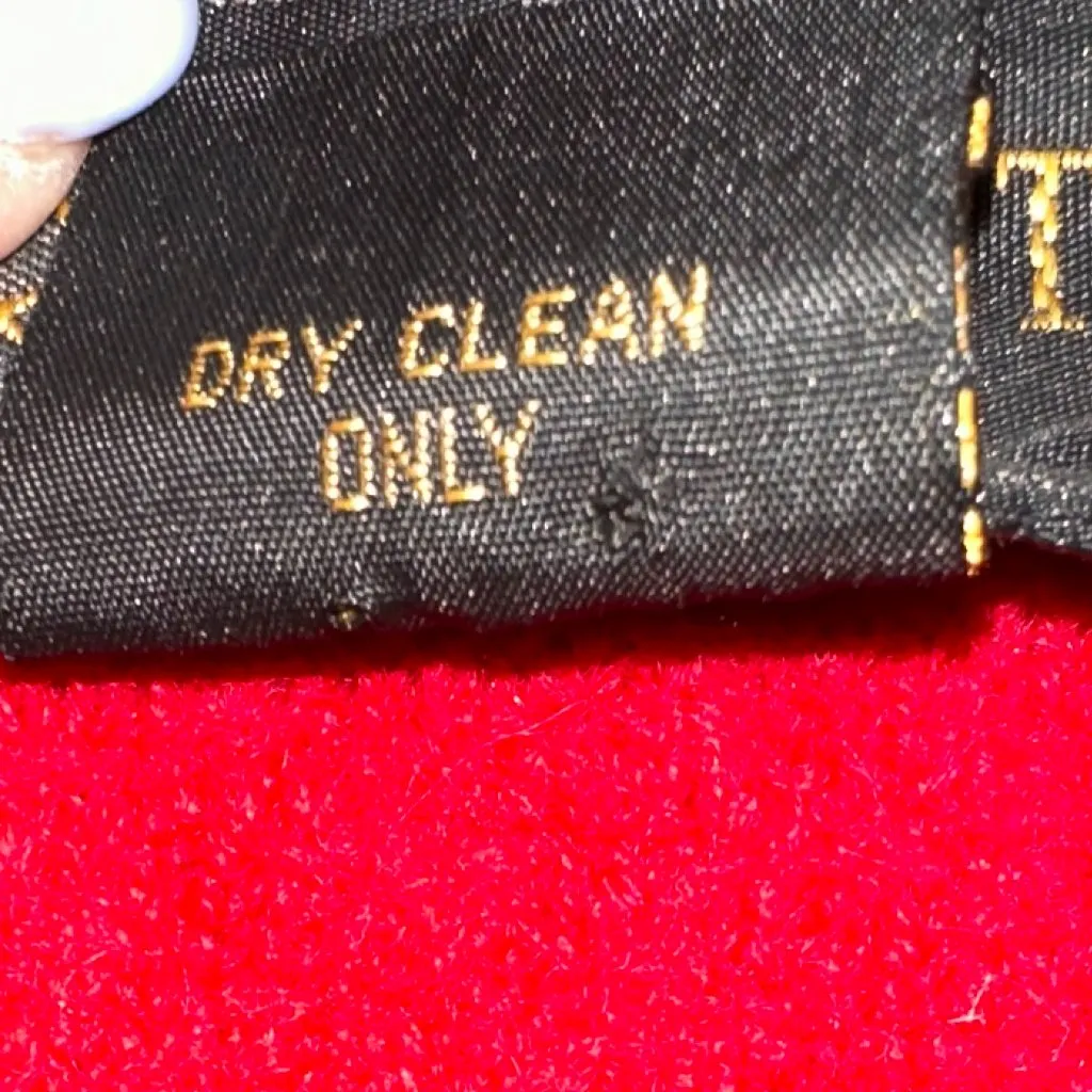 Women's Requirements Red‎ Wool Cable Knit Zip Up Vest Size Small - Image 4