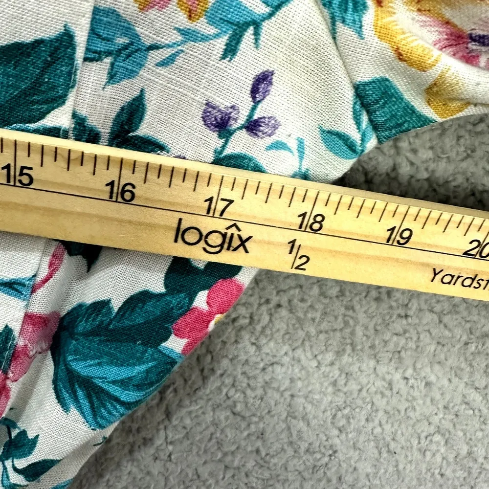 Breli II Floral Midi Dress 10‎ White Cottagecore Garden Party Vintage USA - Image 10