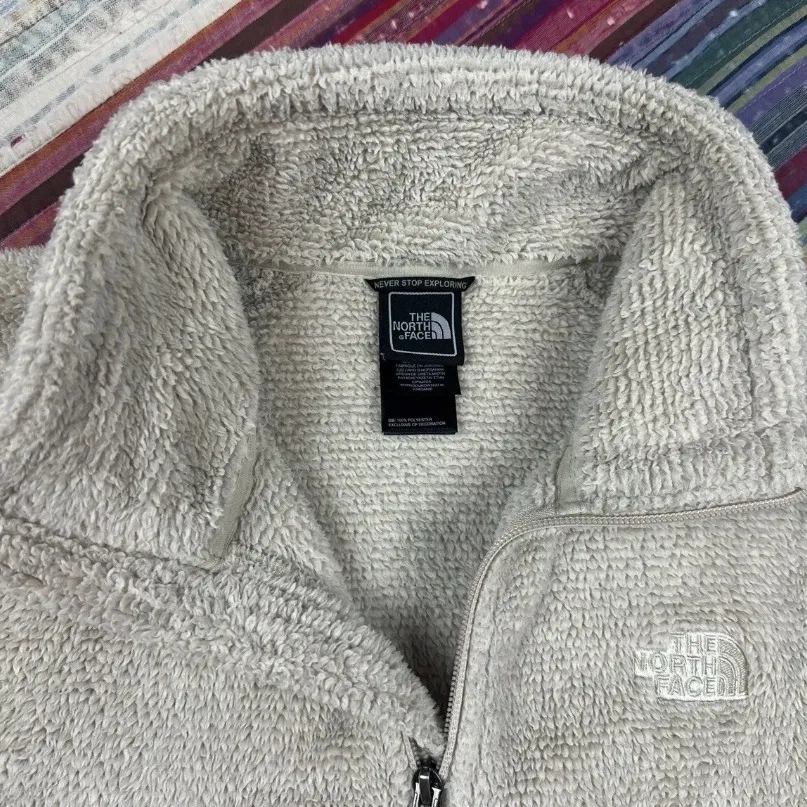 The North Face Women's Grey Full Zip Fuzzy Fleece Osito Jacket Gray Sz Large - Image 4
