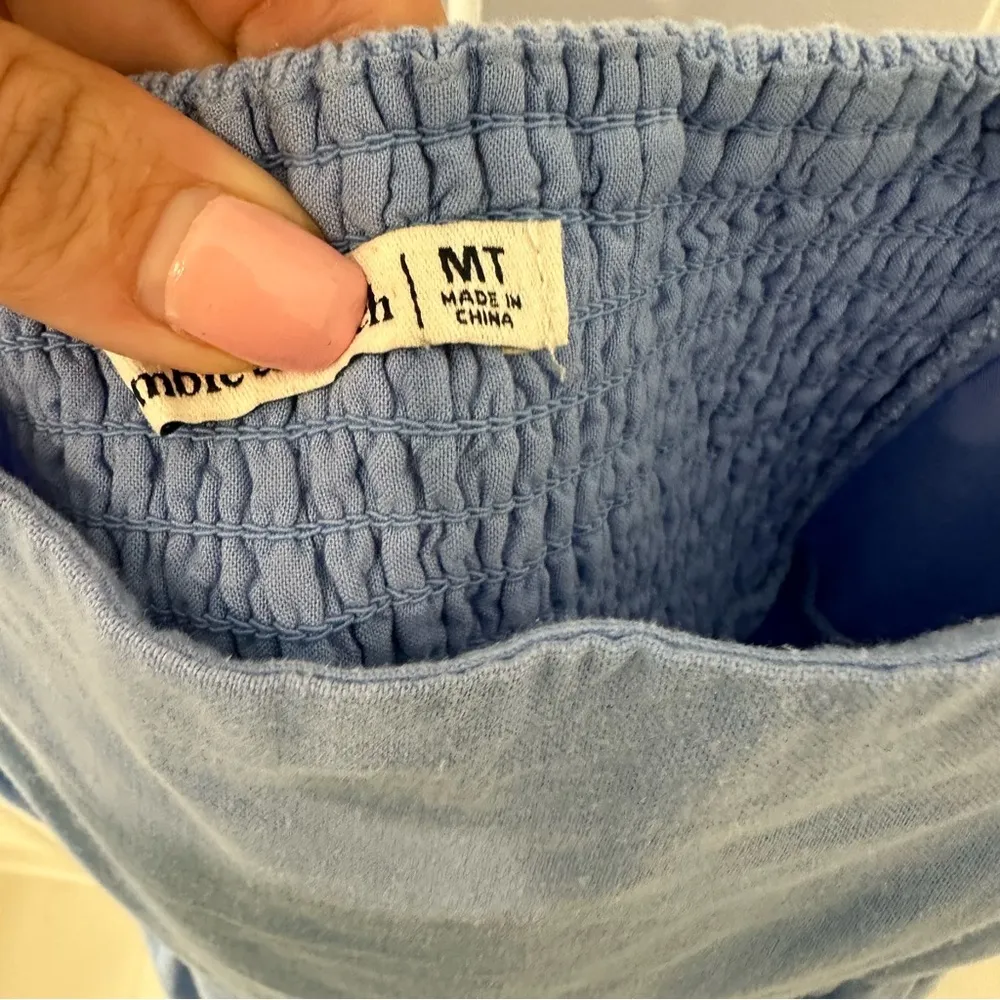 Abercrombie Tie Shoulder Mini Dress with Pockets Tall - Image 5