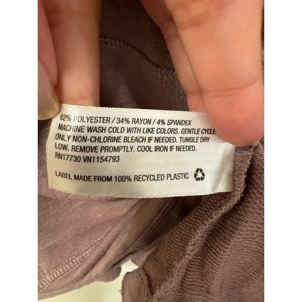 Mossimo Supply Small Purple Lightweight hoodie with criss cross neckline - Image 5