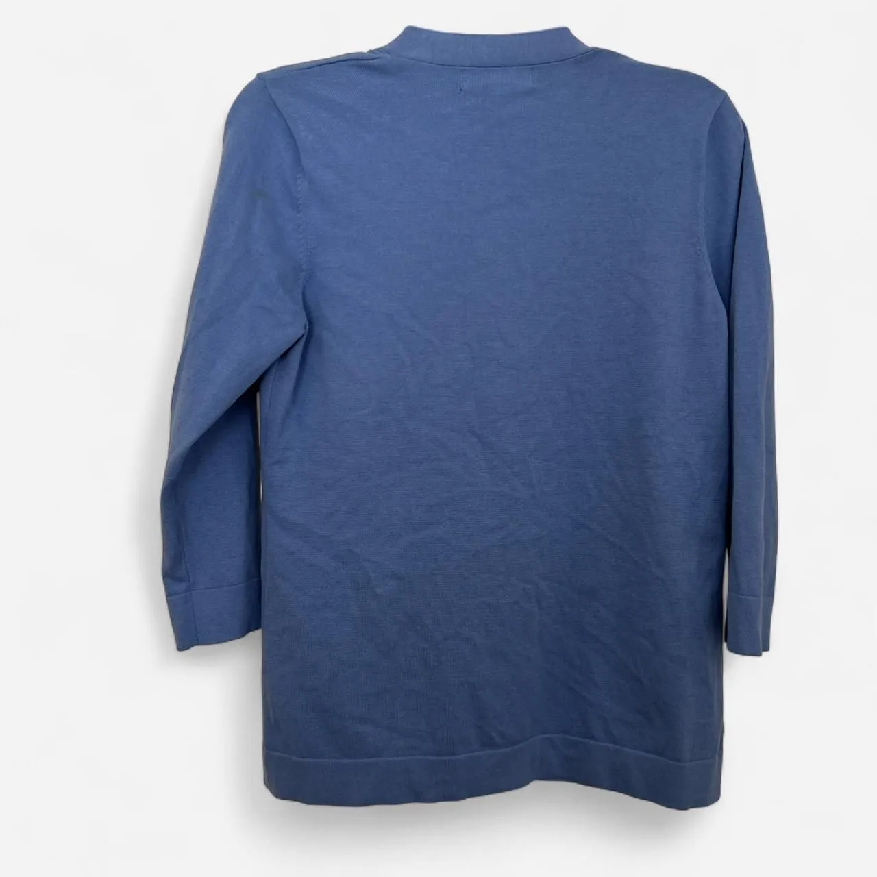 Y2K Periwinkle Faux Layered Lace + Knit Top – Cottage Grandmacore (Sz M) - Image 4