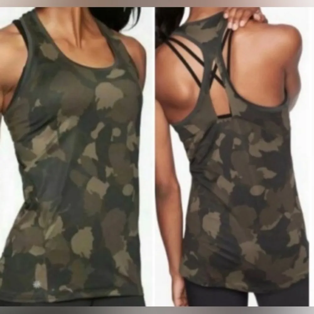Athleta camo Limitless‎ keyhole tank top size XS - Image 2