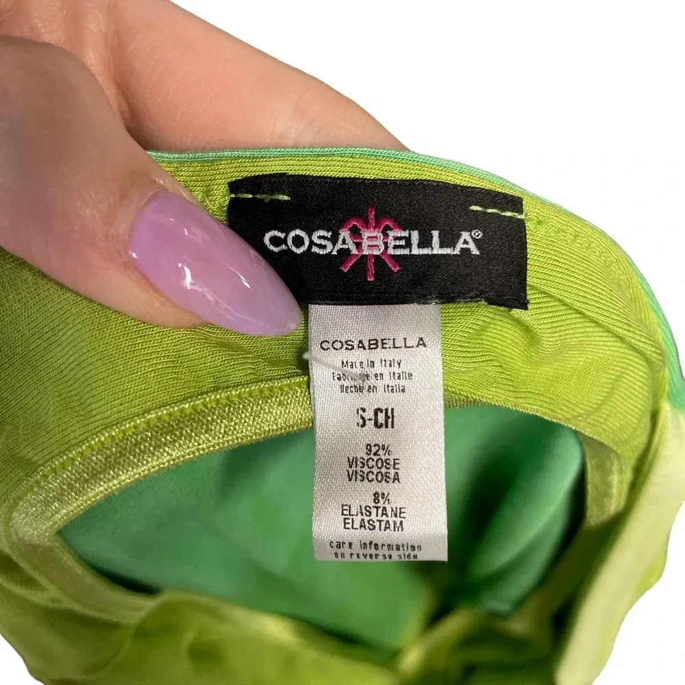Cosabella Green‎ Ombre Dye Halter Jersey Dress Size Small - Image 6