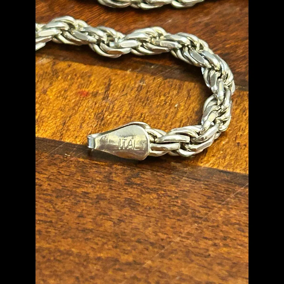 925 sterling silver braclet 7.69g g83 7 inch made in Italy - Image 5