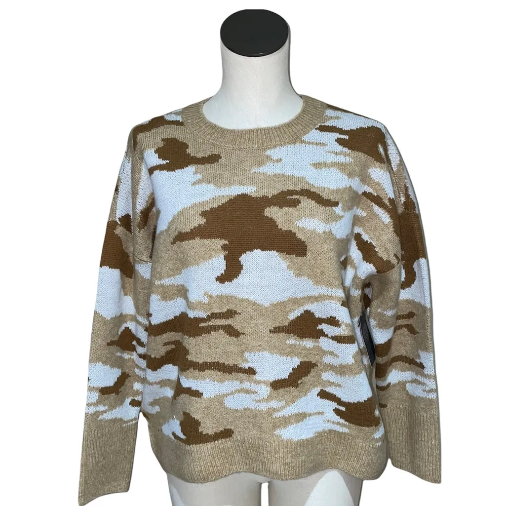 NWT Vince Camuto Camouflage Oversized Sweater Pullover Small - Image 2
