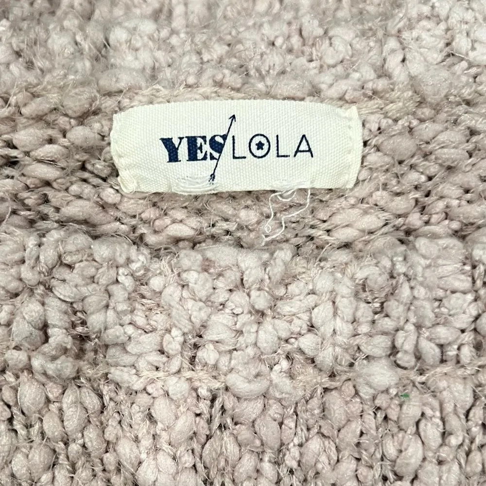 Yes Lola Light Pink Fuzzy Soft Sweatshirt Women’s XS - Image 3