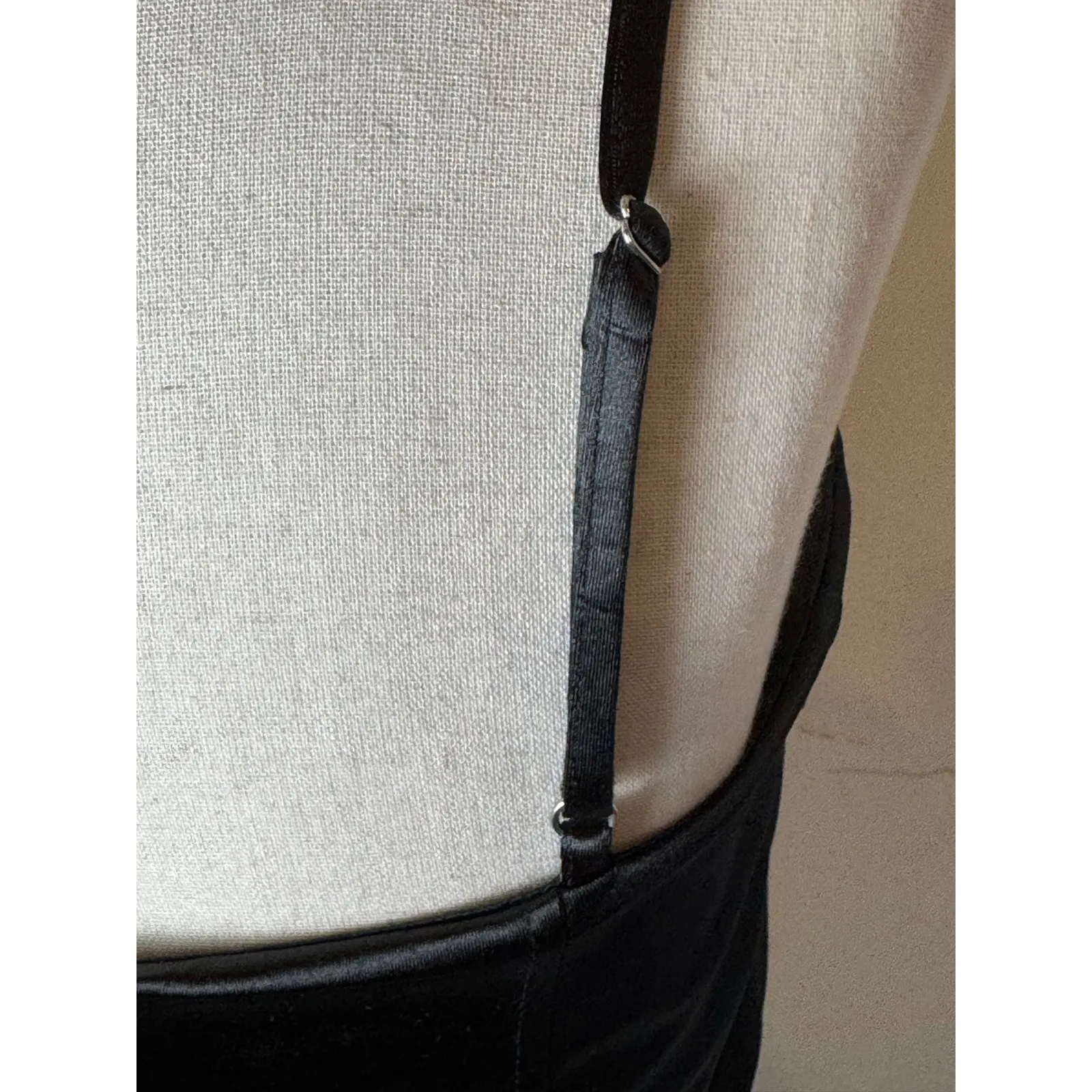 NBD Corset Women Medium Black Satin Cropped Top Sleeveless Party Whimsigoth Sexy - Image 7