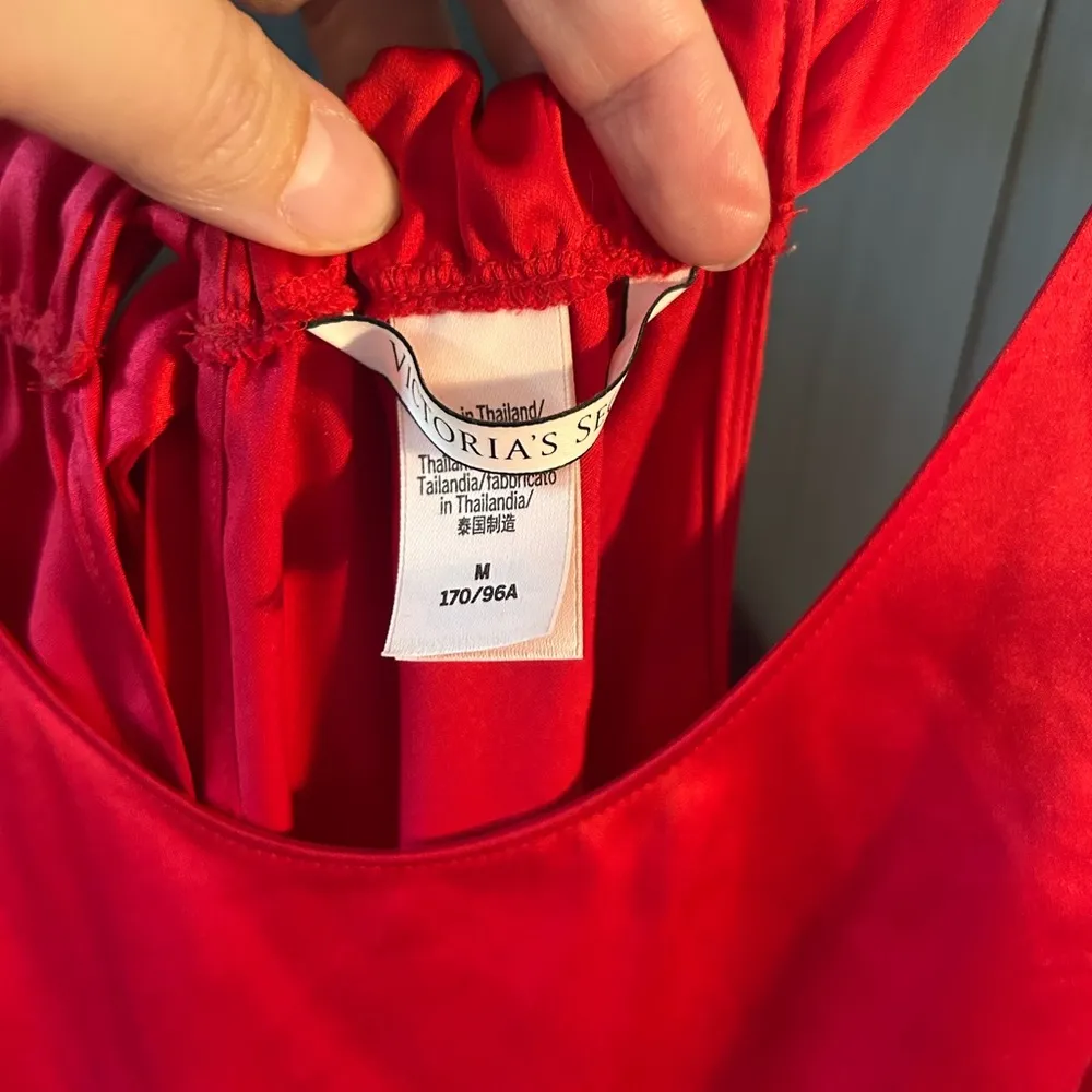 Victoria’s Secret Elegant Red Satin Sleep Romper | Women’s Size Medium - Image 4