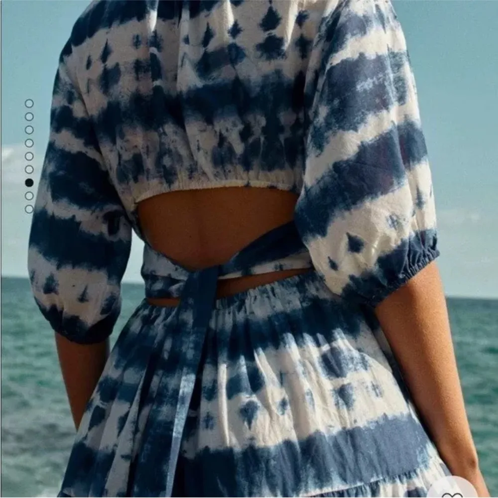 Mango MNG Cutout Open Back Tie Dye Cotton Dress - Image 2