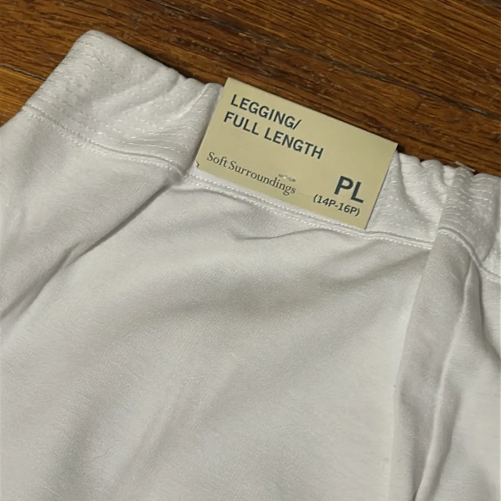 Soft Surroundings Women’s White Full Length Leggings, Petite Large - Image 4