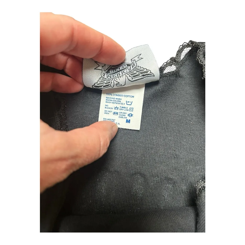 Sturgis Y2K motorcycle rally 2001 wolf tank Size S/M Black - Image 5