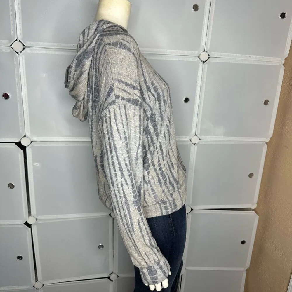 Anthropologie Sundry Shibori Cozy Hoodie Heather Gray Tie Dye Size 1/Small - Image 6