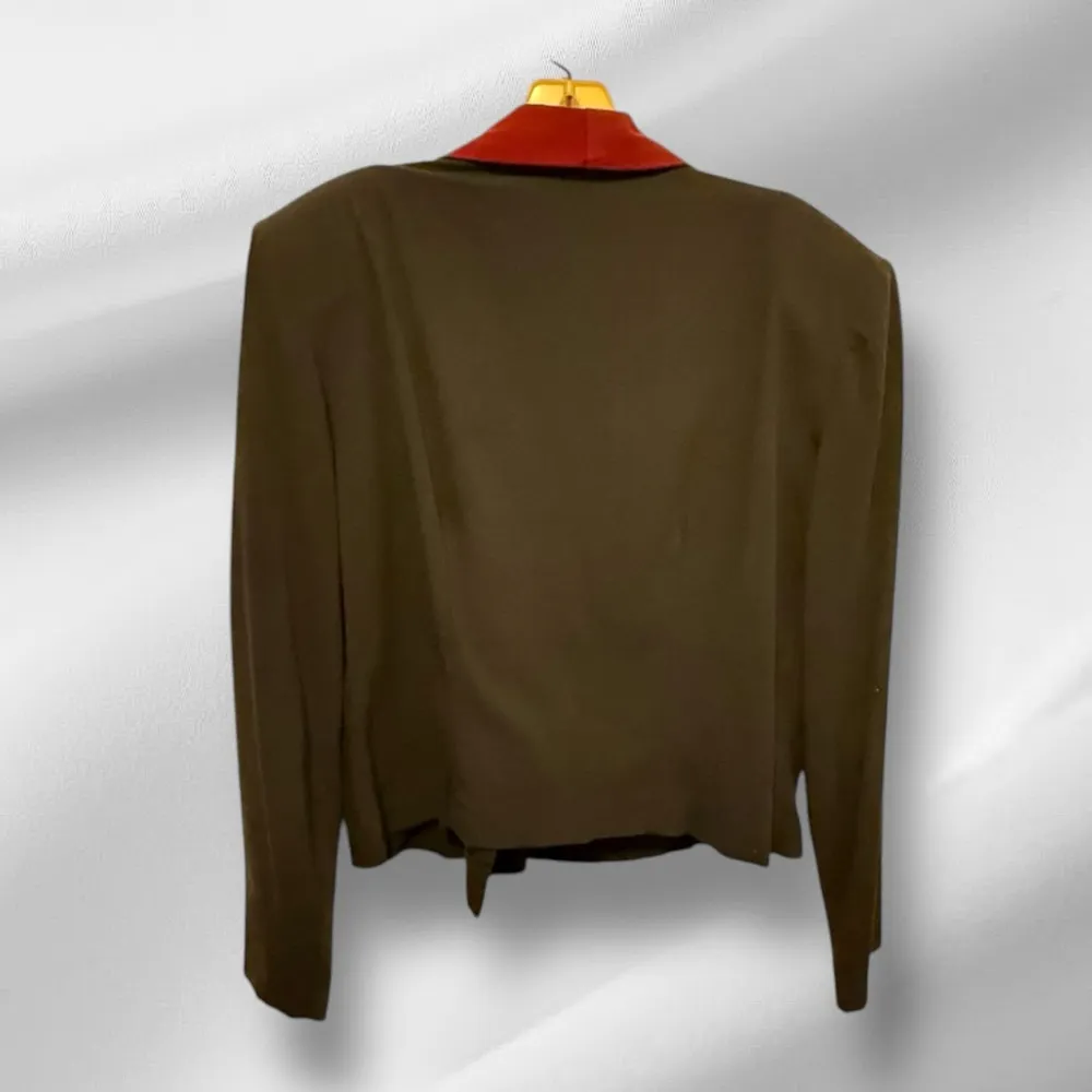 Vintage Red Star Elegant Black Women's Blazer Size 14 - Image 4