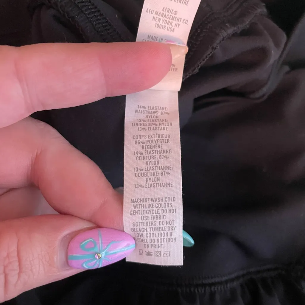 OFFLINE By Aerie Women XL Black Real Me Crossover Flowy Shorts Lined Lightweight - Image 9