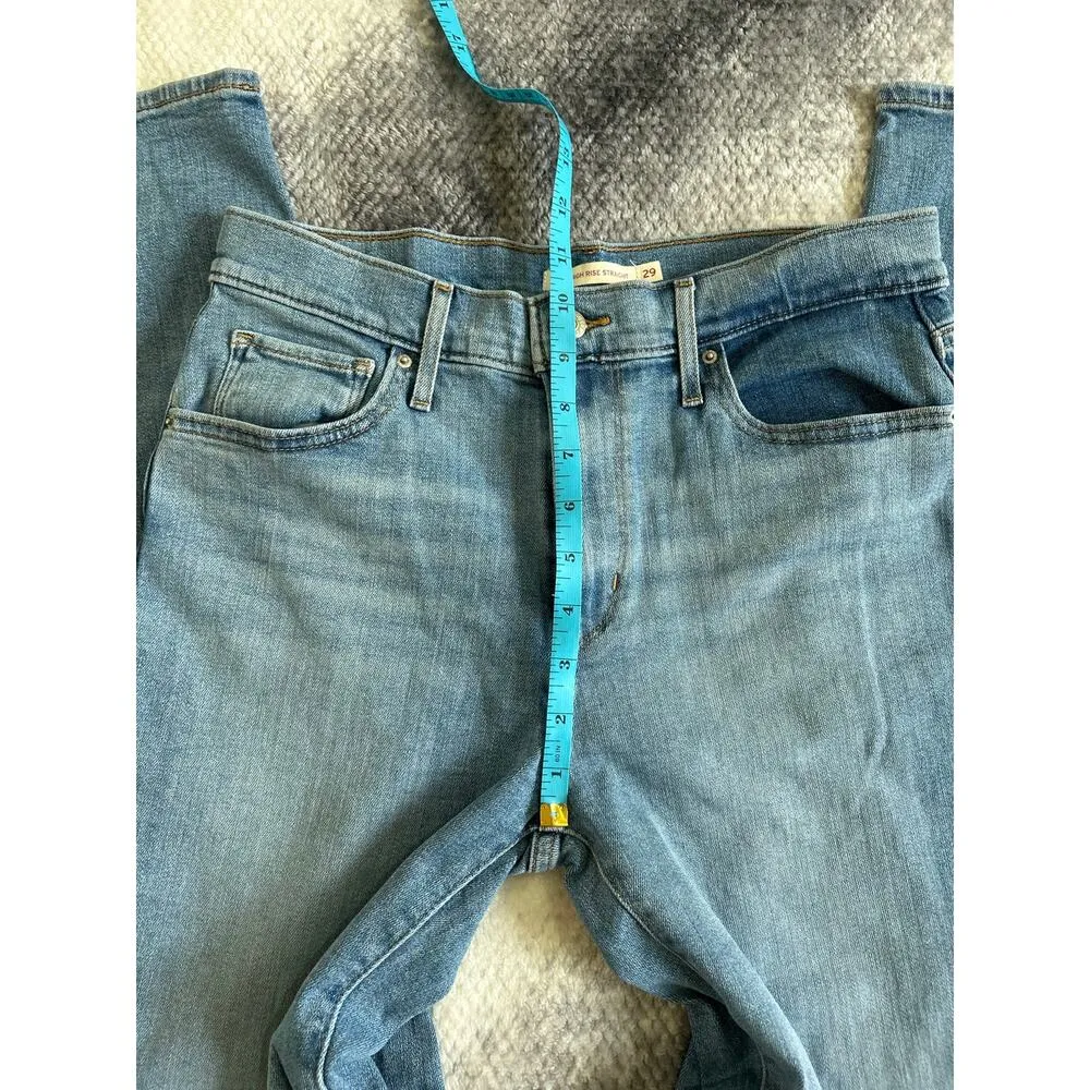 Levi's 724 High Rise Straight Slim Fit Distressed Women's Jeans Size 29 | 8 - Image 9