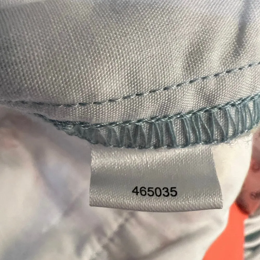 LOFT Outlet 4” Shorts Linen Blend Beach Cabana Stripe Fringe Belted Size 4 Green - Image 8