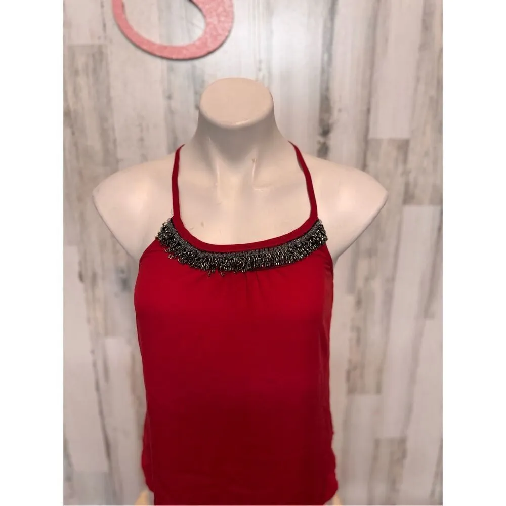 Sequin hearts red blouse size small - Image 6