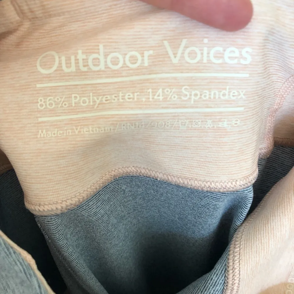 Outdoor Voices 7/8 Spring Leggings Colorblock Blue Pink XS - Image 5