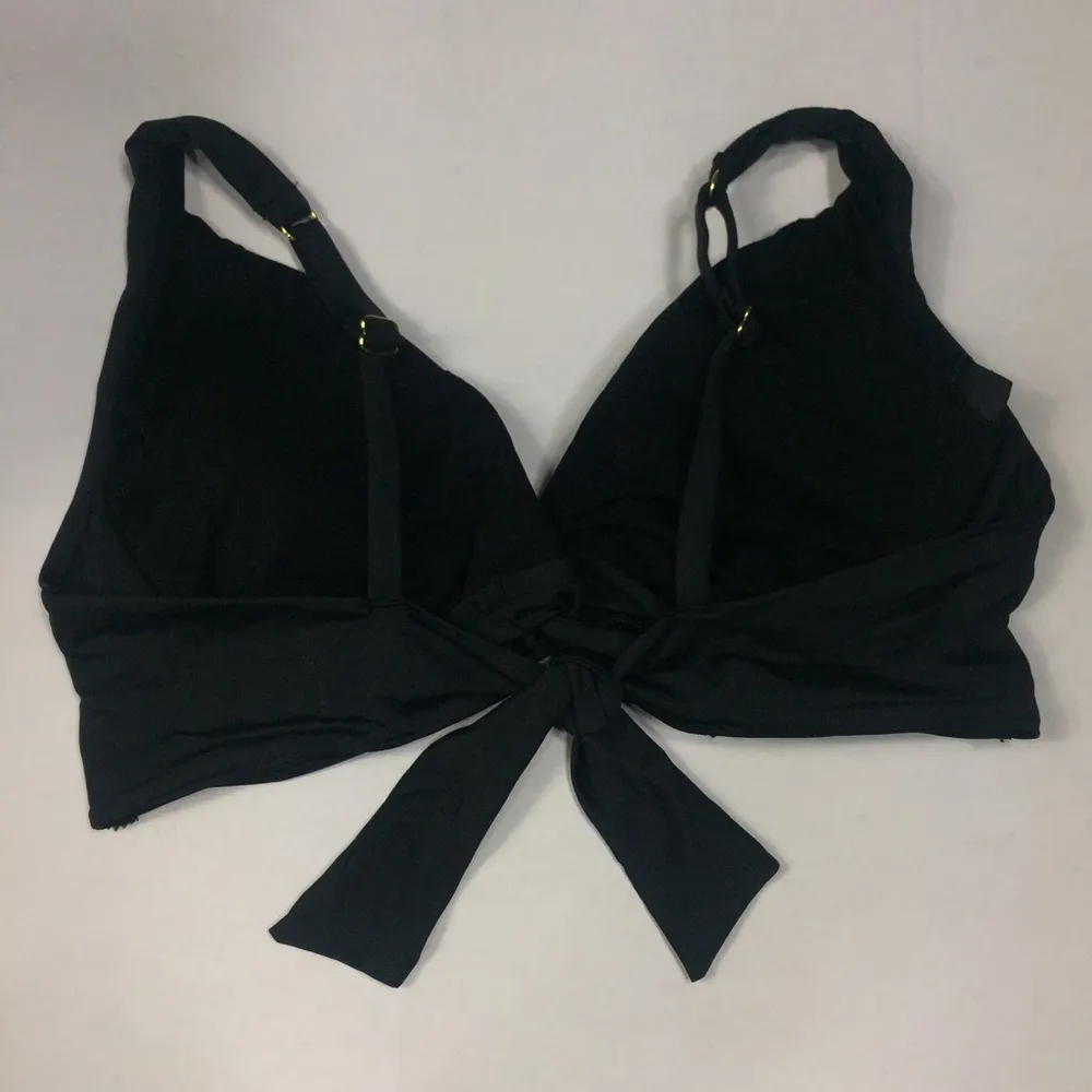 Tommy Bahama Pearl Twist Front Underwire Bikini Top Black L - Image 12