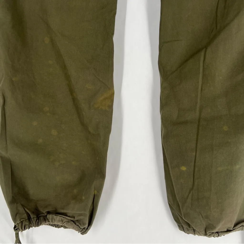 Express Vintage Y2K Olive Cargo Pants Floral Velvet Patch Appliqué Roll Tab 4‎ - Image 15