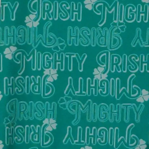 LuLaRoe Leggings in Mighty Irish Print Shamrock St Patrick's Day – One Size - Image 2