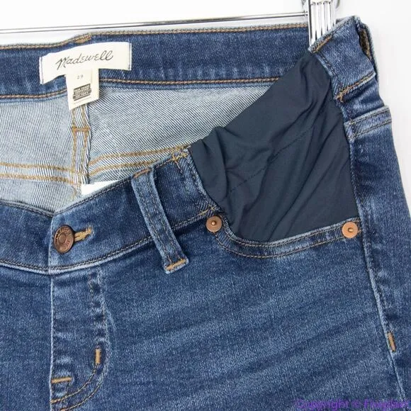 NEW Madewell Maternity‎ Side-Panel Skinny Jeans in Wendover Wash, 29 - Image 12