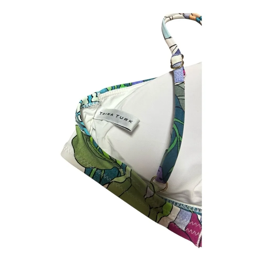 Trina Turk Amazonia Floral Bralette Top & Shirred Hipster Bottom 4/6 - Image 6