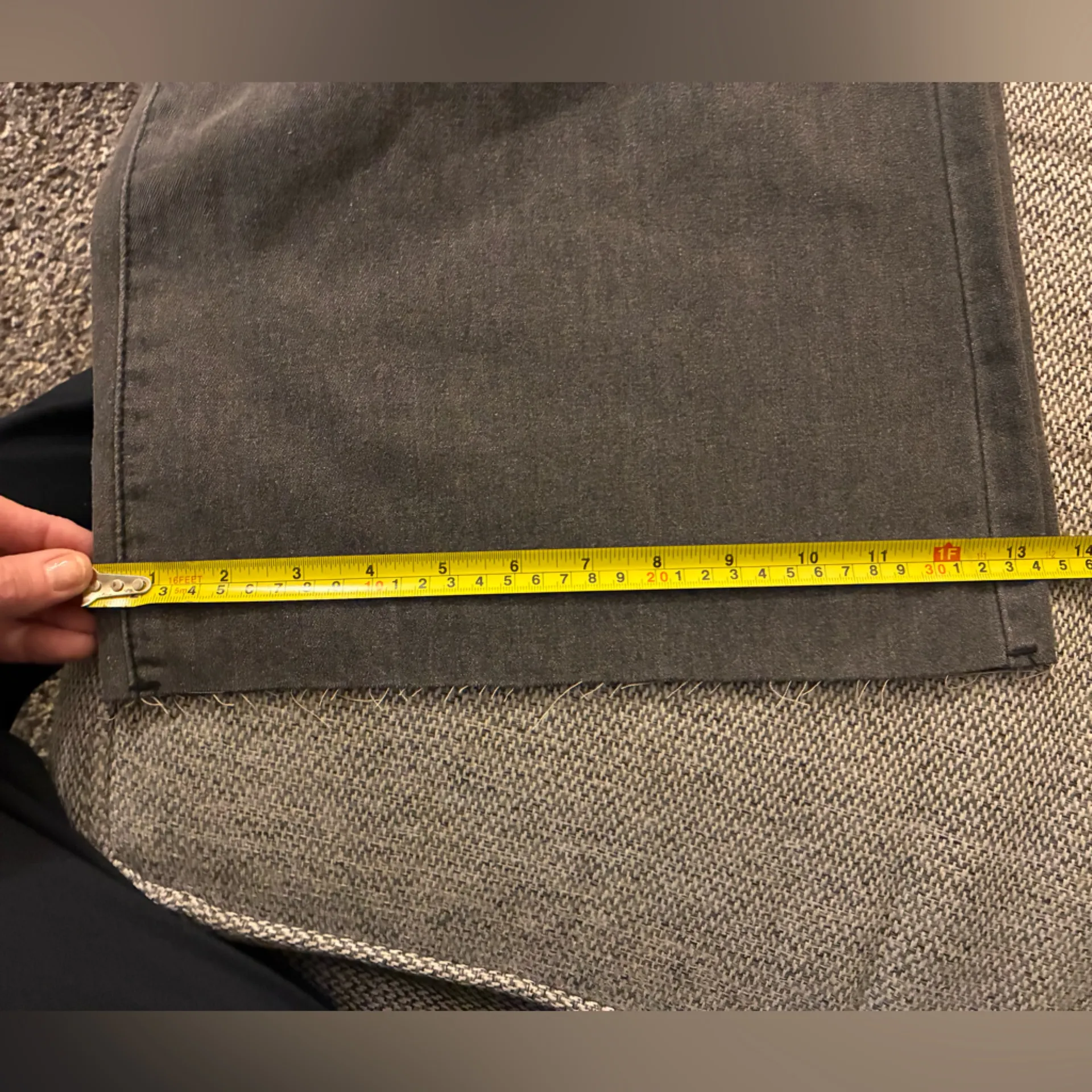 NWOT three bird nest extreme wide leg Charcoal Elastic Waist Jean/Trousers Gray Size undefined - Image 10