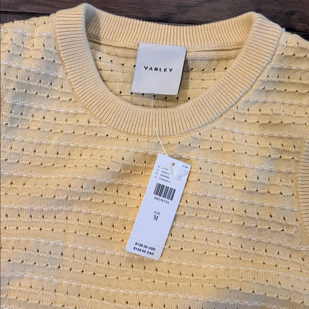 New With Tags Varley x Anthropologie Mindy Contrast Stitch Knit Dress Sz M - Image 8