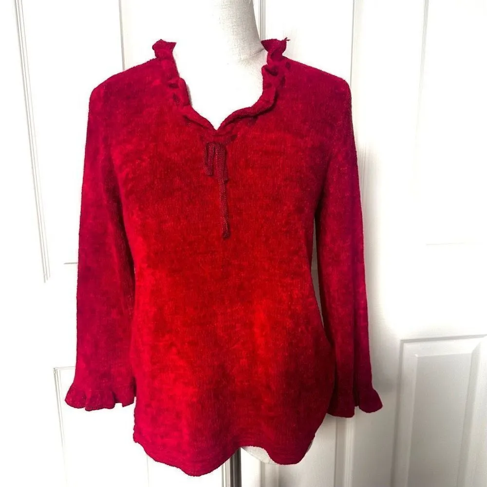 Sigrid Olsen sport red sweater - Image 10